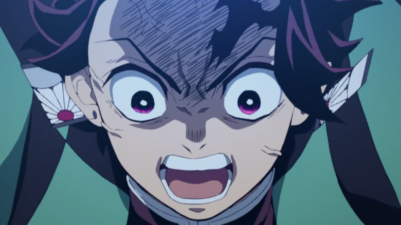 Tanjiro screaming