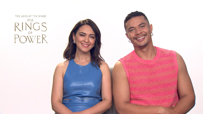 Nazanin Boniadi and Ismael Cruz Córdova smiling