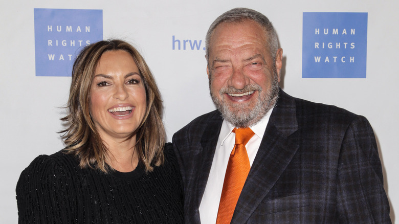 Mariska Hargitay and Dick Wolf smiling