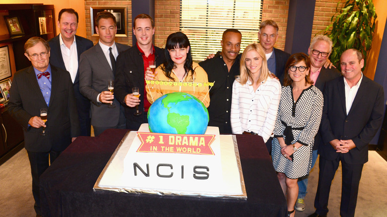 Cast of NCIS celebrating accolade