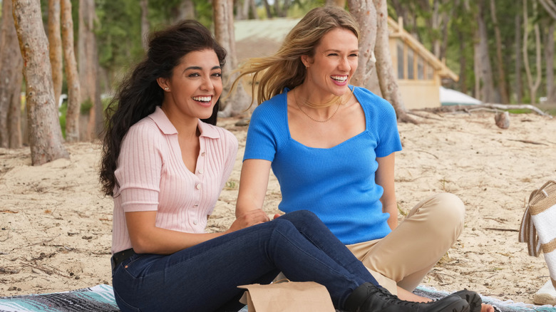 Lucy and Kate on the beach NCIS: Hawaii