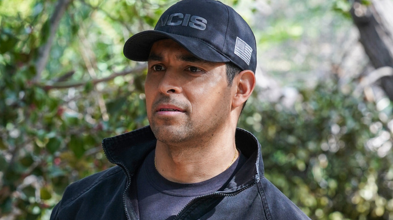 Nick Torres wearing NCIS hat