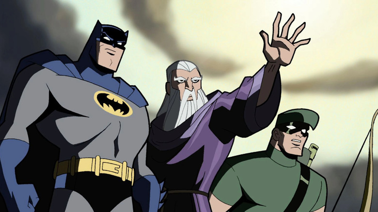 Merlin with Batman and Green Arrow