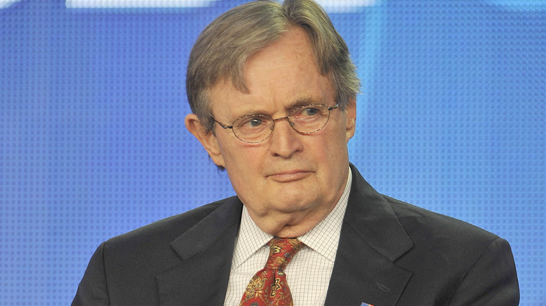 David McCallum sitting