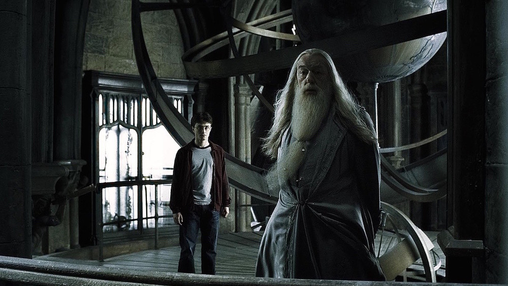 Daniel Radcliffe and Michael Gambon in Harry Potter and the Half-Blood Prince