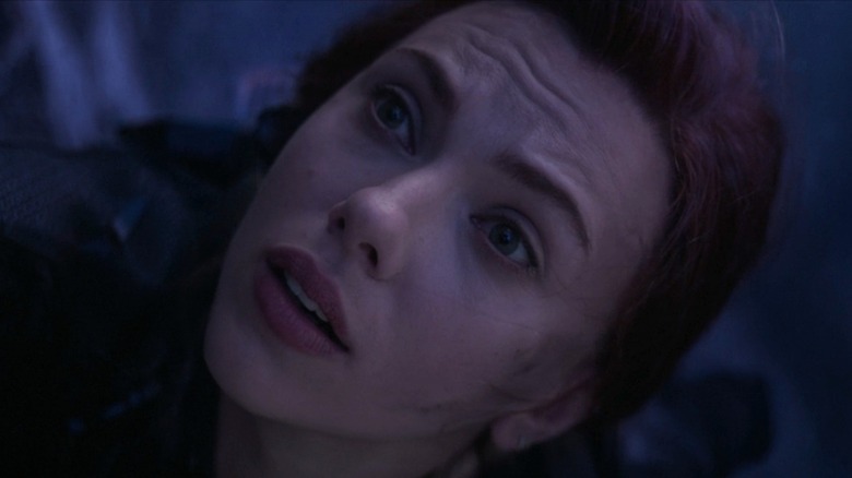 Natasha Romanoff looks up and dies