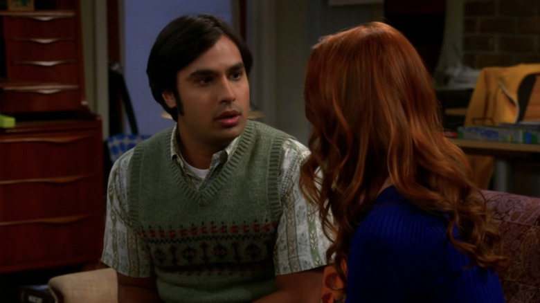 Raj talking to Emily 