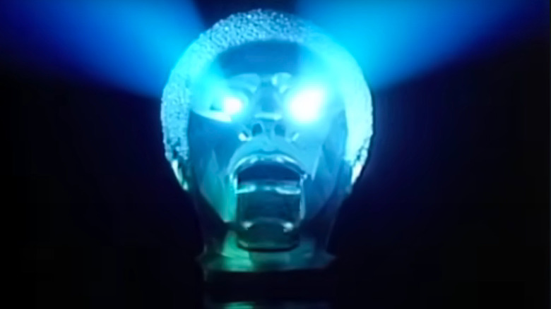 Glowing blue The Wiz head