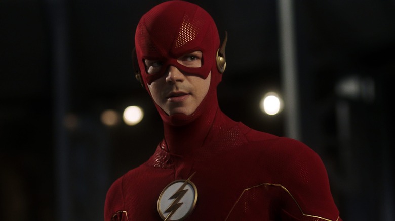 Barry Allen in his Flash costume