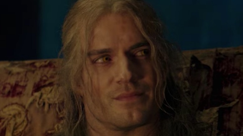 Geralt grinning on The Witcher