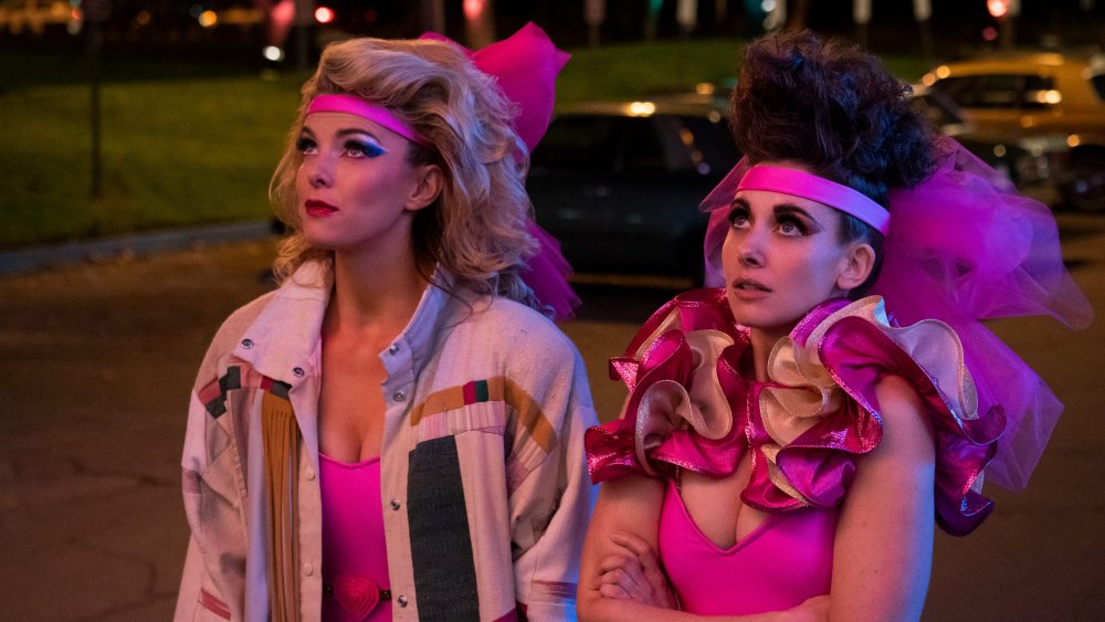 Betty Gilpin and Alison Brie in GLOW