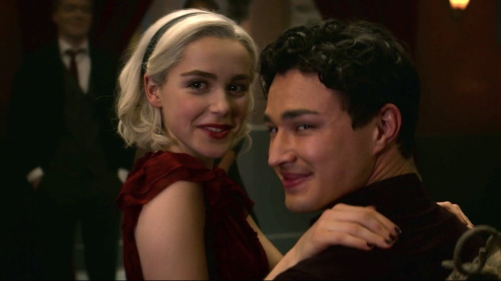 Sabrina Spellman and Harvey Kinkle in The Chilling Adventures of Sabrina