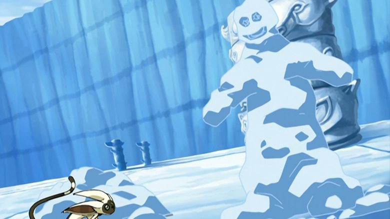 Aang becoming a snowman