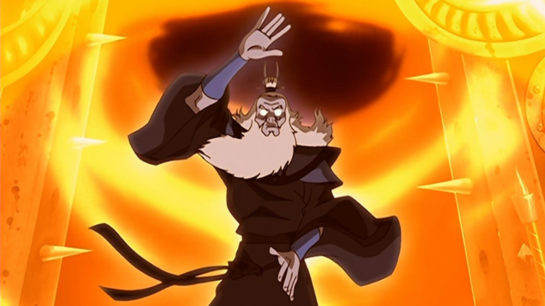 Roku firebending in the Avatar State