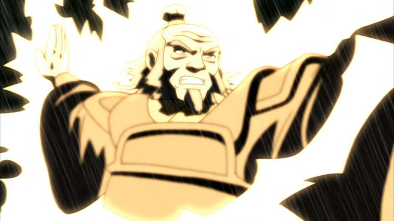 Uncle Iroh redirecting lightning