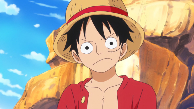 Monkey D. Luffy looking mad