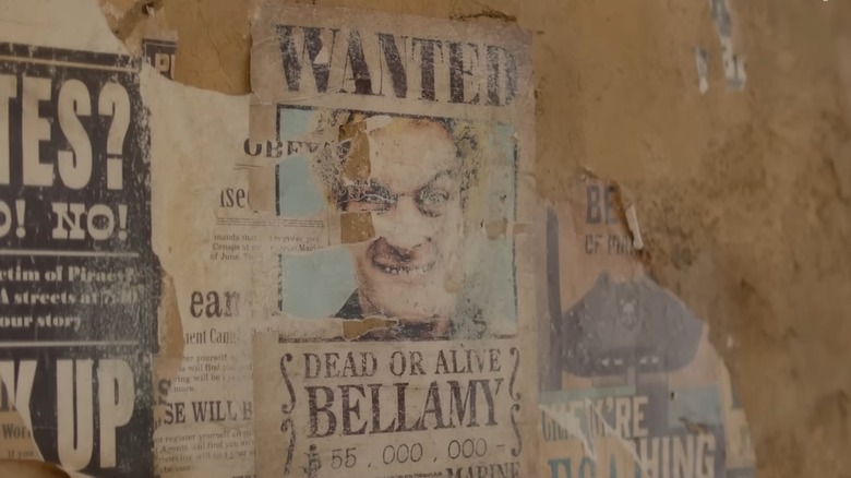 Bellamy wanted poster on wall