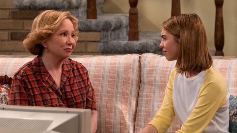 Debra Jo Rupp and Callie Haverda sitting on couch