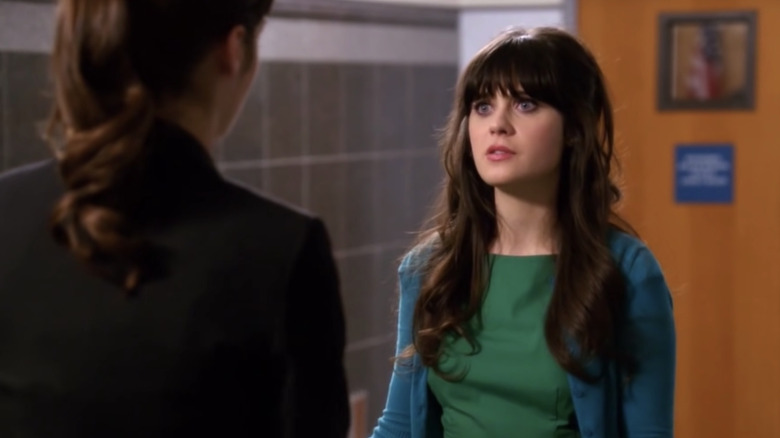 Jessica Day argued with Nick Miller's girlfriend. 