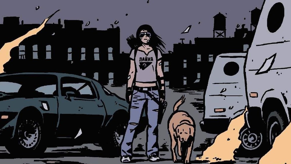 Kate Bishop and Pizza Dog Marvel Comics