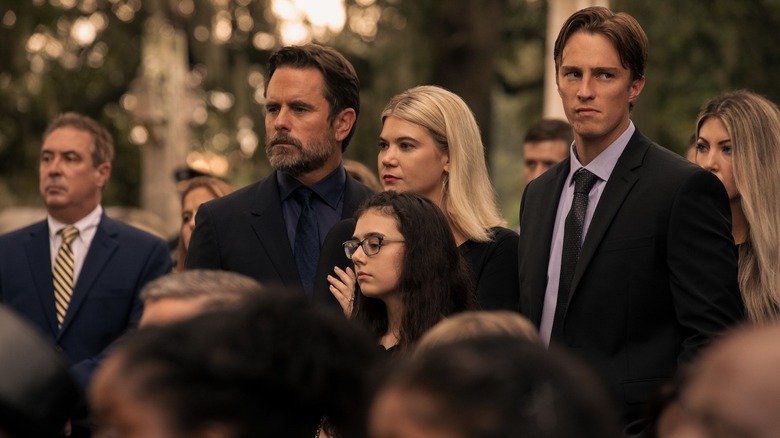 Outer Banks Season 2 Ward and Rafe at a funeral