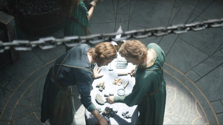 Halbrand and Celebrimbor shown from above