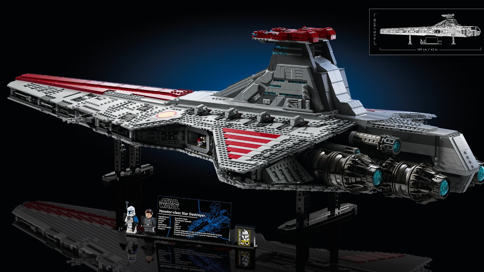 LEGO Venator Republic Cruiser Display Stand