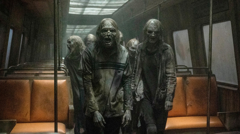 The Walking Dead Season 11 zombies on the subway