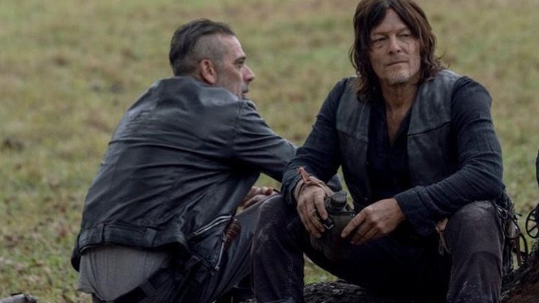 Negan and Daryl sitting