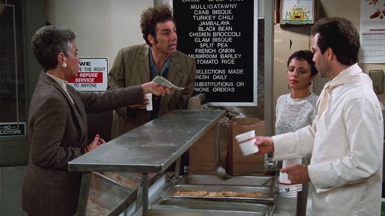 Kramer talking with the Soup Nazi