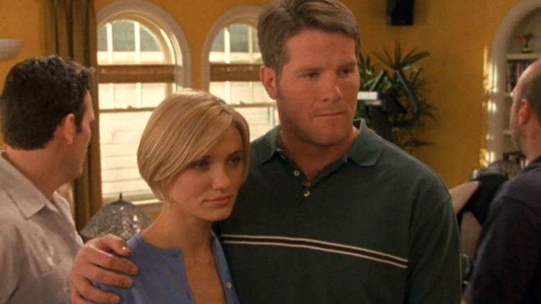 Brett Farve and Cameron Diaz in Thee's Something About Mary