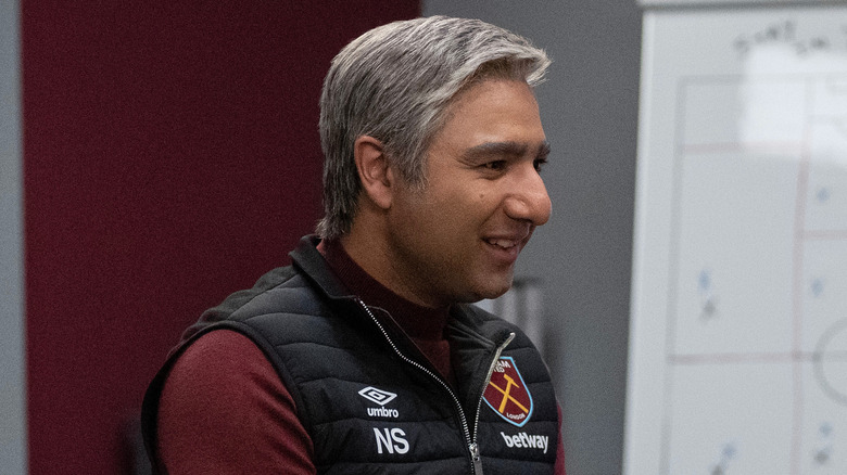 Nate smiling in West Ham vest