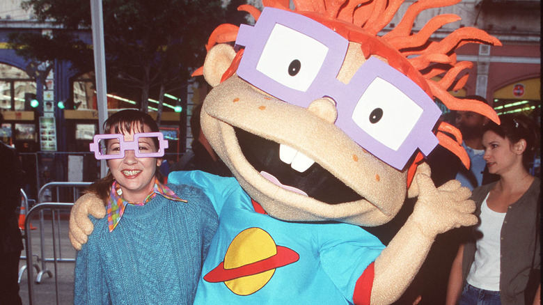 Christine Cavanaugh hugging Chuckie