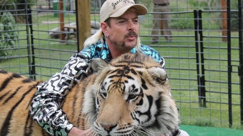 Joe Exotic with a tiger