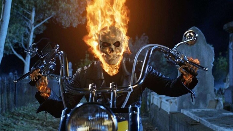 Ghost Rider on his bike