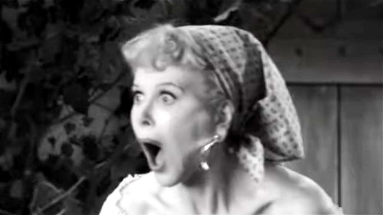 Nicole Kidman as Lucille Ball looking shocked