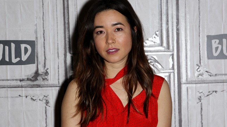 Maya Erskine posing for pictures