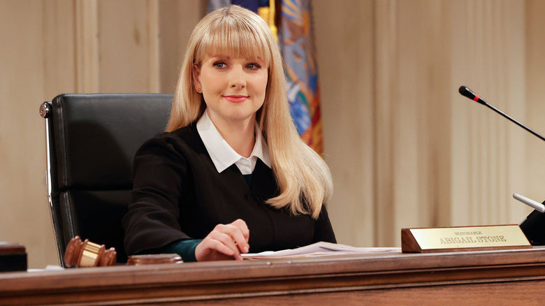 Abby Stone considers on Night Court