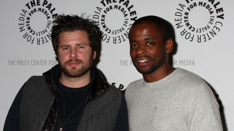 James Roday Rodriguez and Dulé Hill posing together