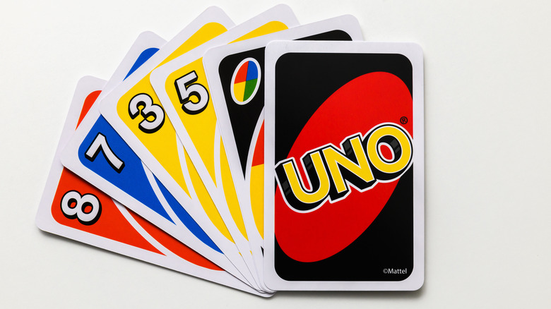 A fan of UNO cards