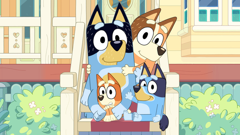 Bluey family pose