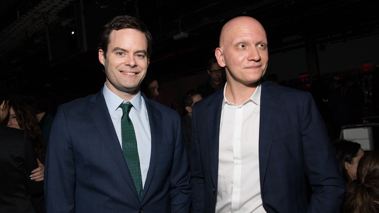 Bill Hader and Anthony Carrigan smiling