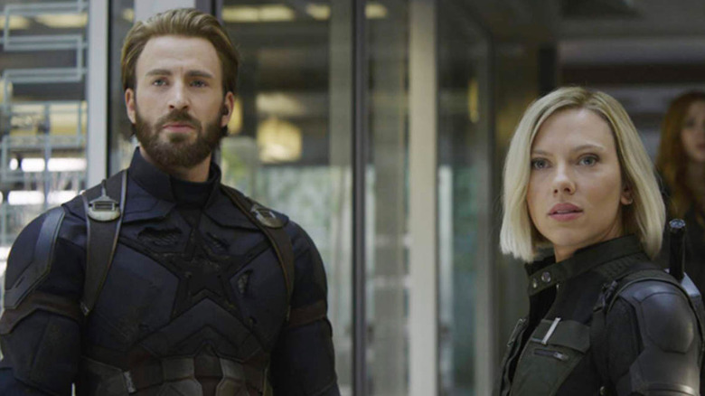 Captain America, Black Widow look on