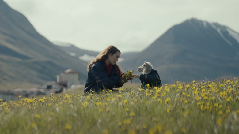 Maria and a lamb-human hybrid