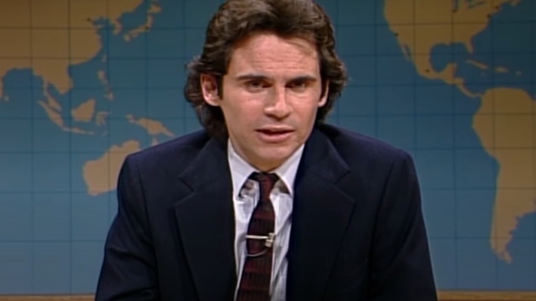 Dennis Miller at news desk