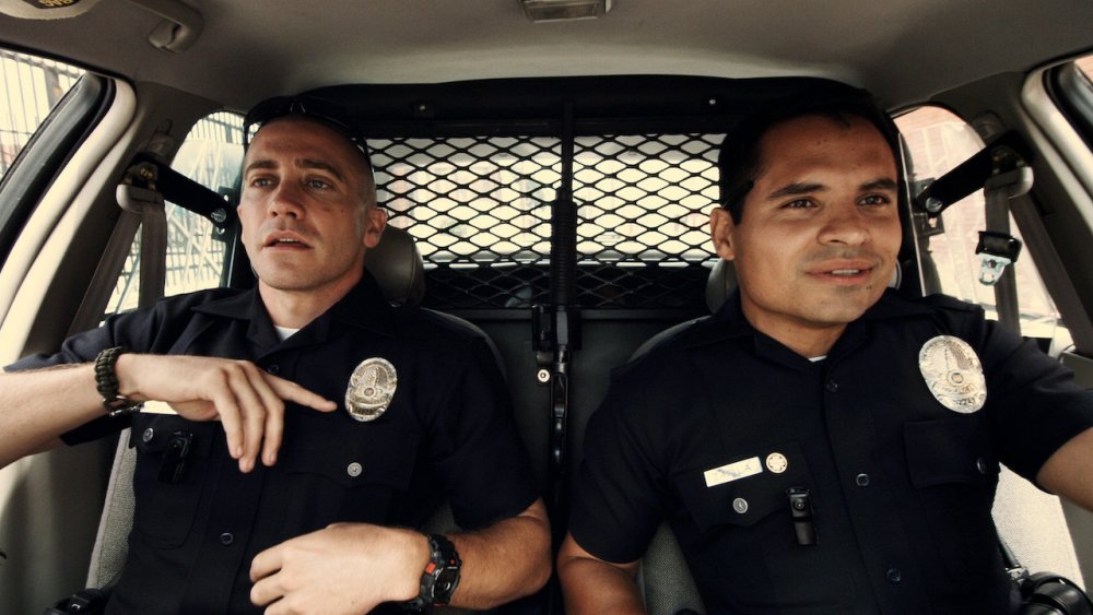 Jake Gyllenhaal and Michael Peña in End of Watch