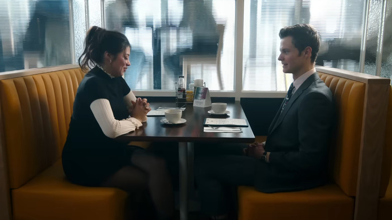 Sherry and Nate at diner table