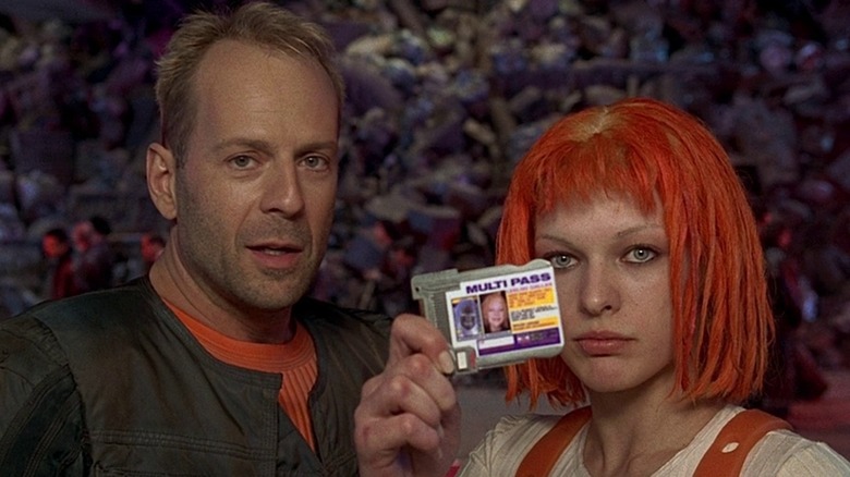 Leeloo holds up her ID