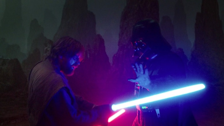 Obi-Wan and Darth Vader fight 