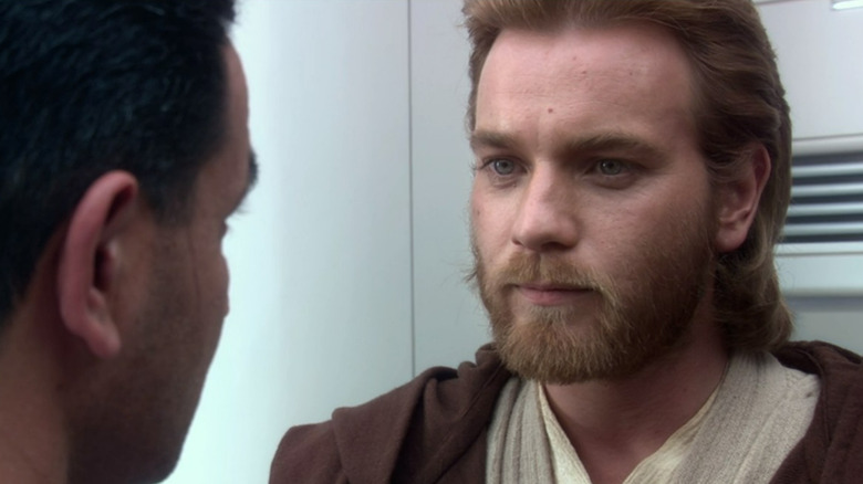 Obi-Wan interrogating Jango Fett